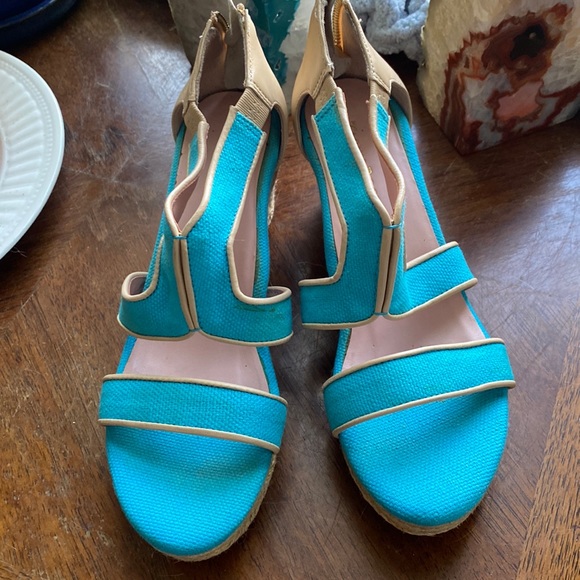 Taryn Rose Shoes - Taryn Rose Turquoise Espadrilles wedge size 7m